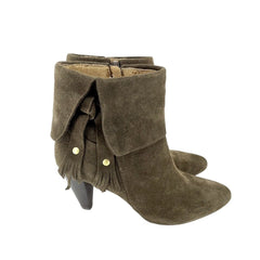 Corso Como Suede Leather Pointed Toe Brown Ankle Boots