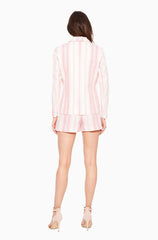 Parker Daren Candy Striped Linen Blazer Jacket