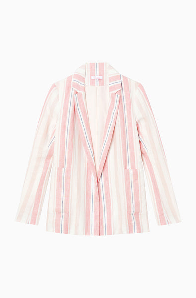 Parker Daren Candy Striped Linen Blazer Jacket