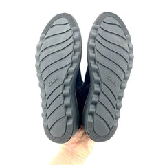 Clarks Sharon Swing Black Suede Leather Ankle Booties