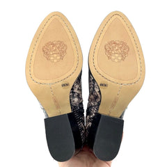 Vince Camuto Nestel Snake Print Block Leather Heel Knee High Boots