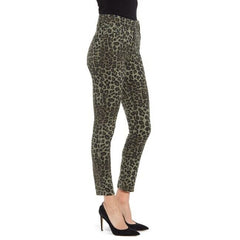 Good American Good Waist Sage Leopard High Rise Skinny Jeans