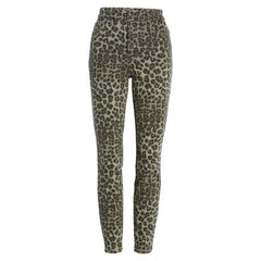 Good American Good Waist Sage Leopard High Rise Skinny Jeans