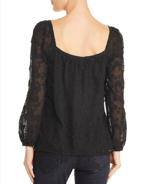 Rebecca Taylor Kyla Embroidered Silk Boho Blouse