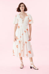 Rebecca Taylor Cotton Boho Midi Dress