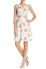 Rebecca Taylor Marguerite Floral Print Crepe Silk Dress