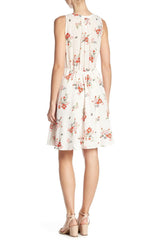 Rebecca Taylor Marguerite Floral Print Crepe Silk Dress