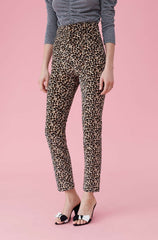 Rebecca Taylor Leopard Velvet High Waist Pants