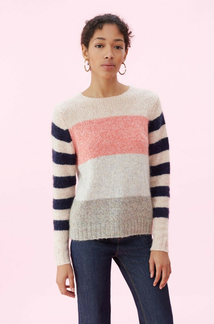 Rebecca Taylor La Vie Soft Stripe Pullover Sweater