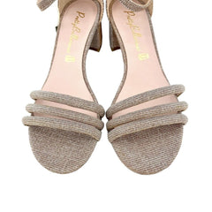 Pretty Ballerinas Cassie Rose Gold Glitter Heeled Sandals