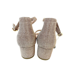 Pretty Ballerinas Cassie Rose Gold Glitter Heeled Sandals