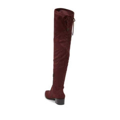 Marc Fisher Burgundy Faux Suede Over The Knee Boots