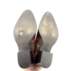 AllSaints Harriet Brown Suede Leather Western Boots