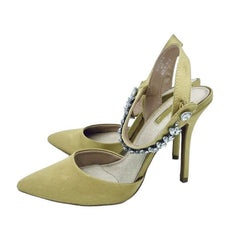 Topshop Gem Embellished Court Satin Dress Pumps