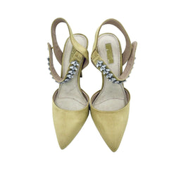 Topshop Gem Embellished Court Satin Dress Pumps