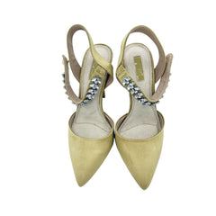 Topshop Gem Embellished Court Satin Dress Pumps