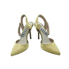 Topshop Gem Embellished Court Satin Dress Pumps