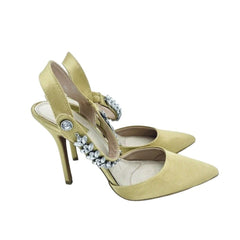 Topshop Gem Embellished Court Satin Dress Pumps