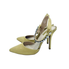 Topshop Gem Embellished Court Satin Dress Pumps