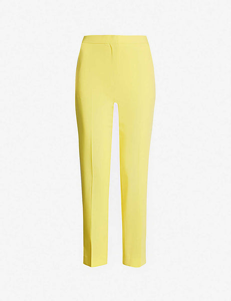 Topshop Yellow Cropped Suit Trousers Pants