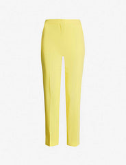 Topshop Yellow Cropped Suit Trousers Pants