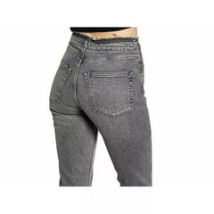 Topshop High Rise Raw Hem Cropped Straight Leg Jeans