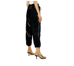 Topshop  Idol Black Sequin Crop Jogger Pants