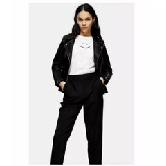 Topshop Ankle Crop Straight Leg Pants