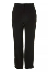 Topshop Side Stripe Black Popper Pants