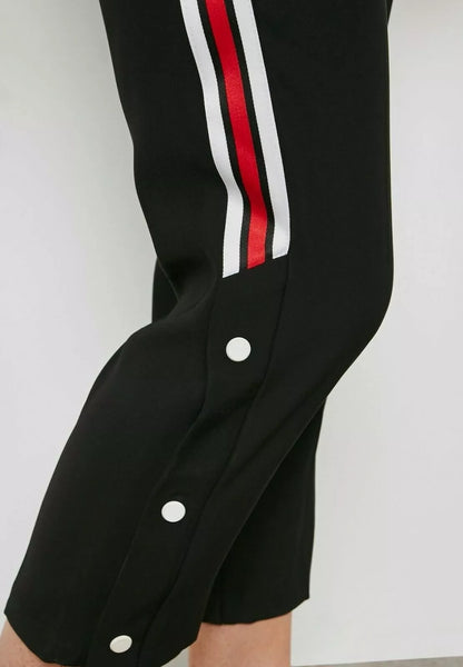 Topshop Side Stripe Black Popper Pants