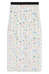 Topshop Pleated Multi Color Polka Dot Skirt