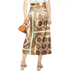 Topshop Bias Satin Paisley Print Midi Wrap Skirt