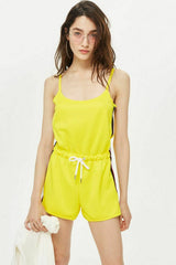Topshop Side Stripe Summer Yellow Playsuit