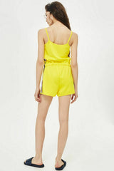 Topshop Side Stripe Summer Yellow Playsuit
