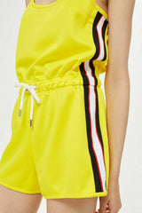 Topshop Side Stripe Summer Yellow Playsuit