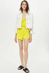 Topshop Side Stripe Summer Yellow Playsuit