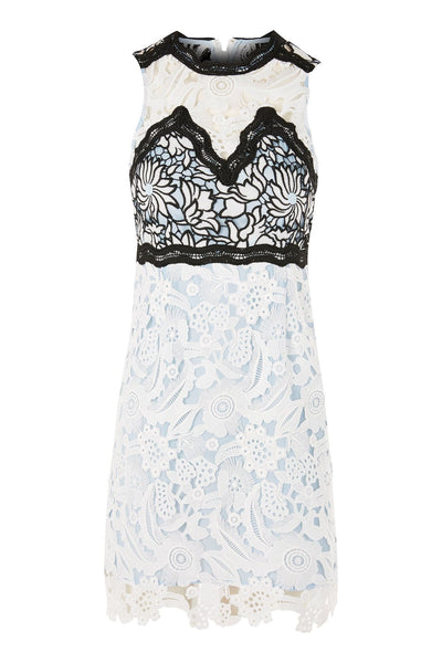 Topshop Floral Lace Embroidered Pencil Mini Dress