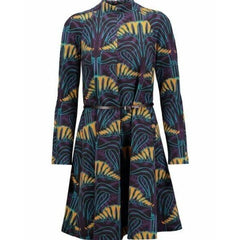 M Missoni Mini Dress Floral Print A Line Mock Neck