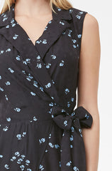 Rebecca Taylor Tailored Leandra Fleur Silk Tie Waist Jumpsuit