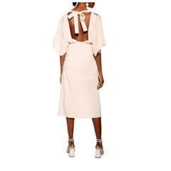 Topshop Chiffon Dress Batwing High Slit Midi Tea Dress