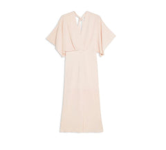 Topshop Chiffon Dress Batwing High Slit Midi Tea Dress