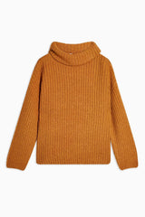 Topshop Chunky Knit Turtleneck Oversized Sweater