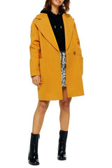 Topshop Carly Mustard Yellow Oversized Slouchy Coat