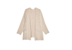 Topshop Beige Knit Open Front Oversized Sweater Cardigan