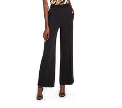 Topshop Pintuck High Waist Wide Leg Black Dress Pants