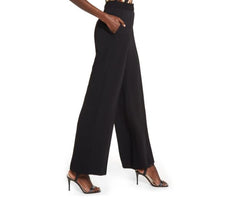 Topshop Pintuck High Waist Wide Leg Black Dress Pants