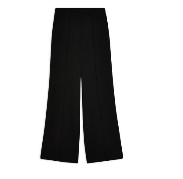 Topshop Pintuck High Waist Wide Leg Black Dress Pants