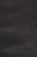 Topshop Black Coated High Rise Raw Hem Cropped Straight Leg Jeans