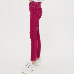 Topshop Jamie Straight Leg Moto Pink Magenta Ankle Jeans