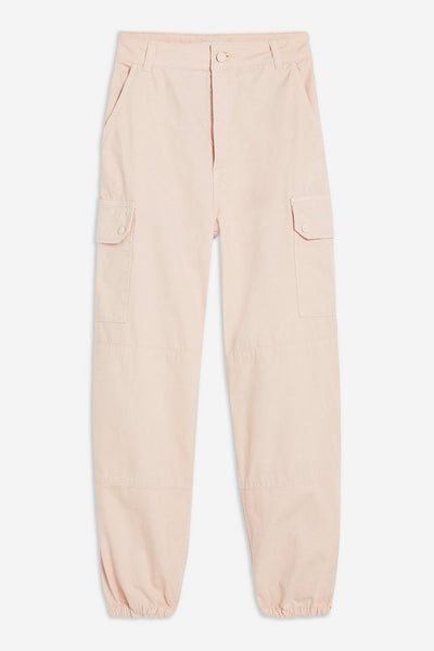 Topshop High Rise Pink Utility Cargo Pants